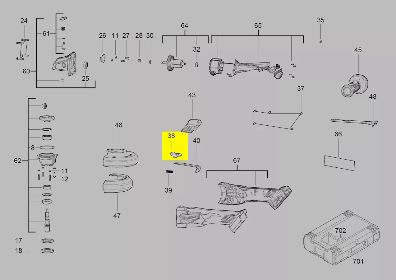 curseur interrupteur réf. 4931479272 Milwaukee